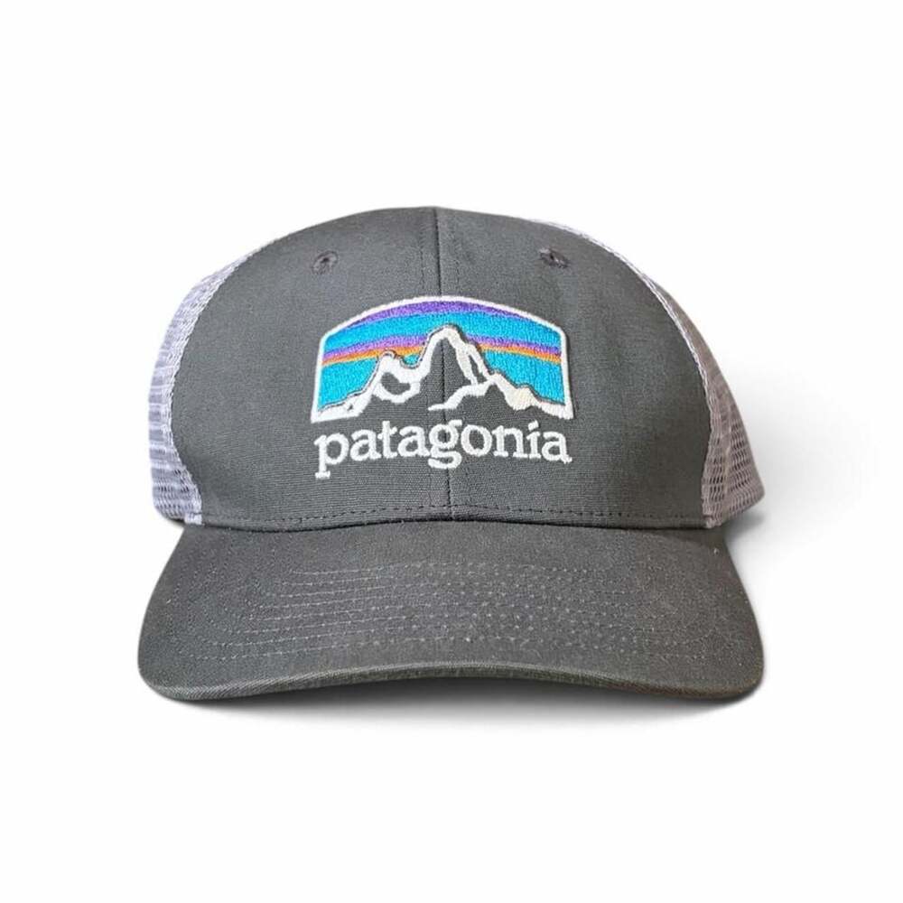 Patagonia Fitz Roy Horizons Trucker Hat Gray Mesh Snapback